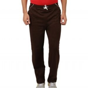 Sixer Brown Cotton Trackpants Single