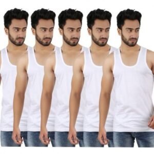 Sixer White Sleeveless Vests